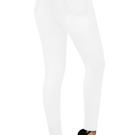 Mid Rise Ripped Stretchy Skinny Jeans