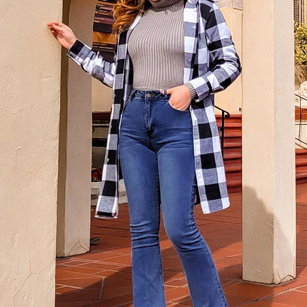 Mid Rise Strecthy Flare Jeans