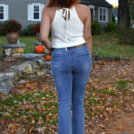 Mid Rise Strecthy Flare Jeans