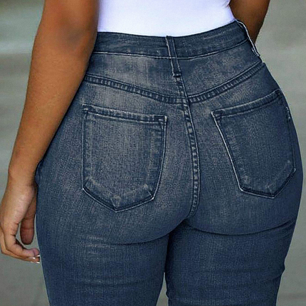 Mid Rise Hollow-out Ripped Bermuda Shorts