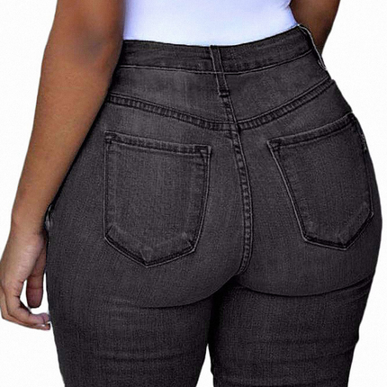 Mid Rise Hollow-out Ripped Bermuda Shorts