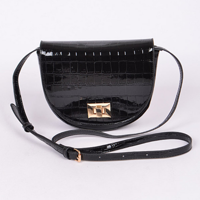 Patent Textured Crossbody Bag