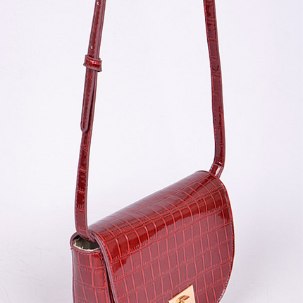 Patent Textured Crossbody Bag