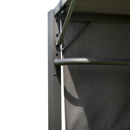 TOPMAX Iron Double Tiered BBQ Grill Gazebo (Gray)