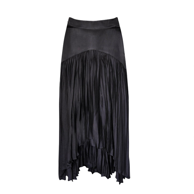 Maryanne Black Pleated Skirt