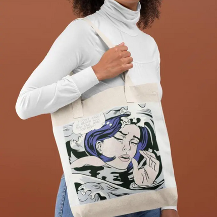 I dont care Pop Art Tote Bag