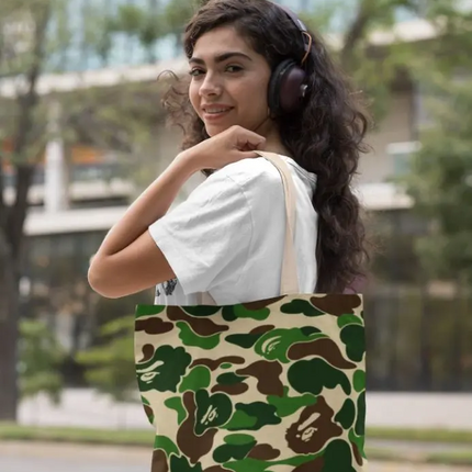 Army Dots Pattern Tote Bag