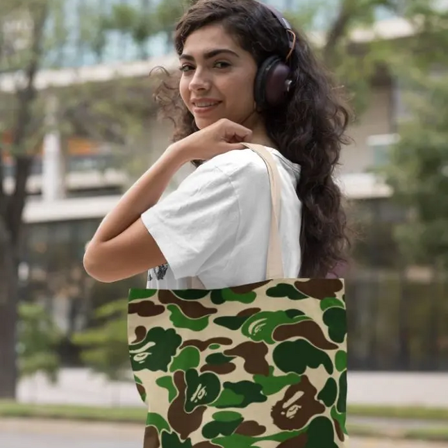 Army Dots Pattern Tote Bag