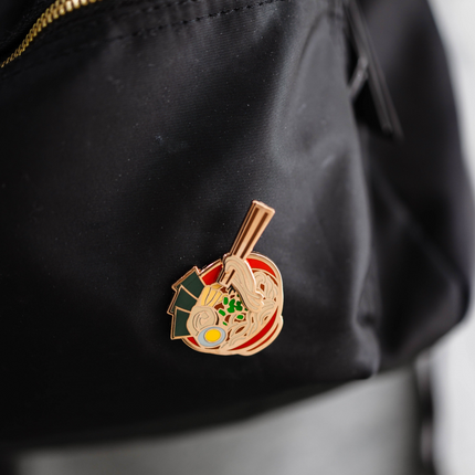 Ramen Interactive Sliding Enamel Pin