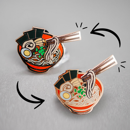 Ramen Interactive Sliding Enamel Pin