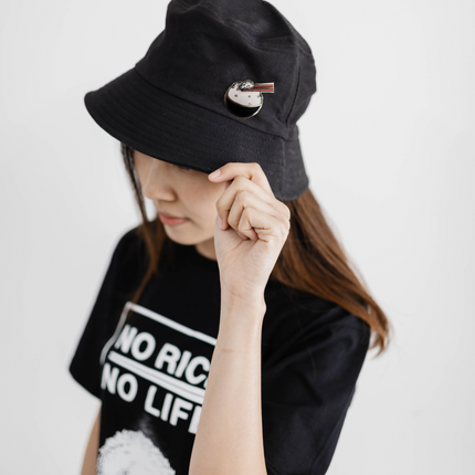 Rice Interactive Sliding Enamel Pin