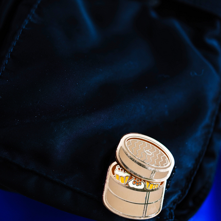 Shumai Interactive Sliding Enamel Pin