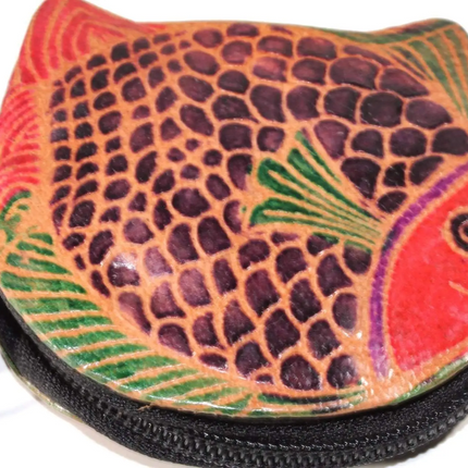 Colorful Fishies Coin Leather Purse