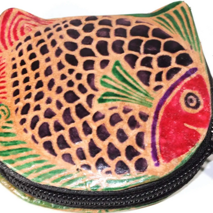 Colorful Fishies Coin Leather Purse