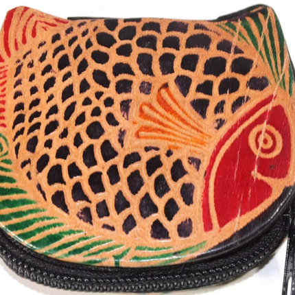 Colorful Fishies Coin Leather Purse