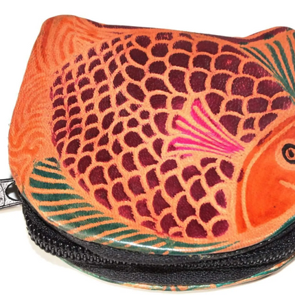 Colorful Fishies Coin Leather Purse