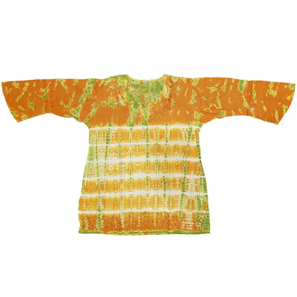 Butterfly Long Sleeve Sequin Tunic Tie Dye Top