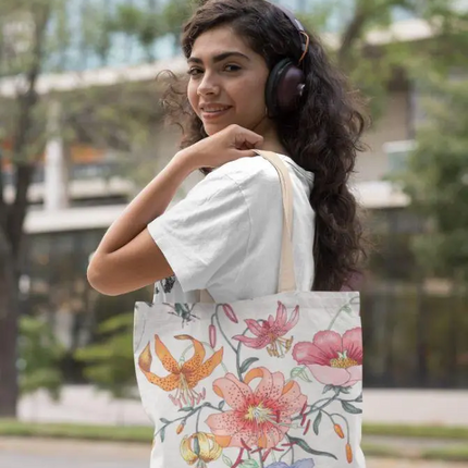 Alpine Flower Style Tote Bag