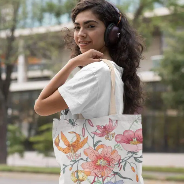 Alpine Flower Style Tote Bag