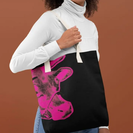 Pink Cow Tote Bag