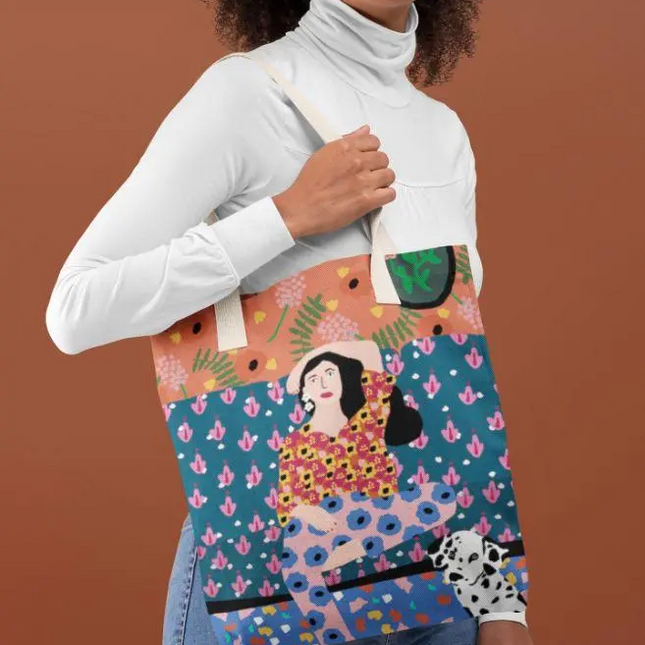 Girl In The Sofa Tote Bag