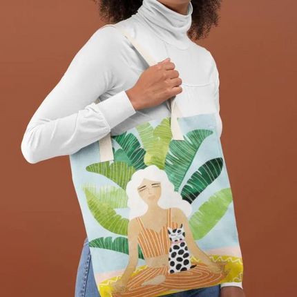Meditation With Thy Cat Tote Bag
