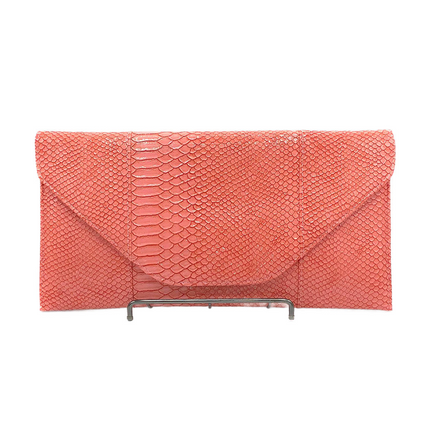 Snake Skin Envelope Clutch and Shoulder Bag