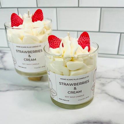 Soy Wax Candle Strawberries & Cream