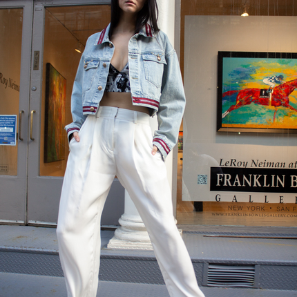 Remi White Wide-Leg Pants