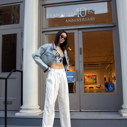 Remi White Wide-Leg Pants