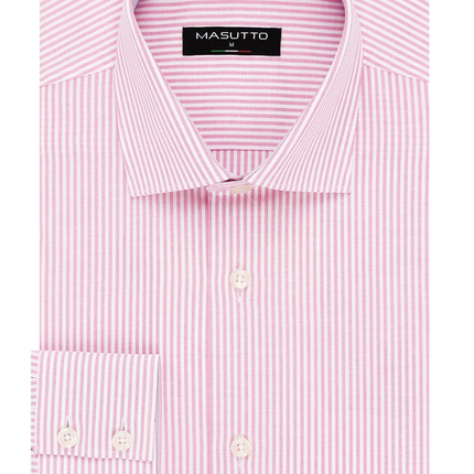 MASUTTO PINK ADEL/52 LONG SLEEVE BUTTON DOWN SHIRT