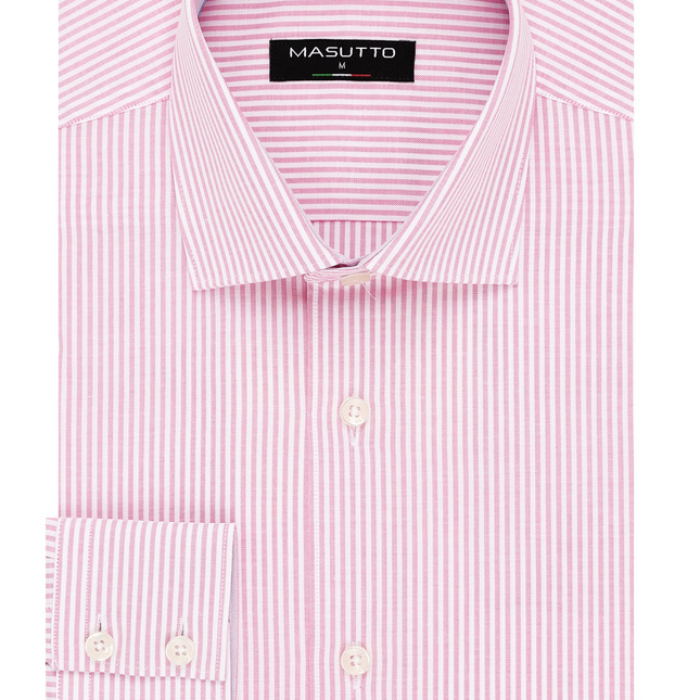 MASUTTO PINK ADEL/52 LONG SLEEVE BUTTON DOWN SHIRT