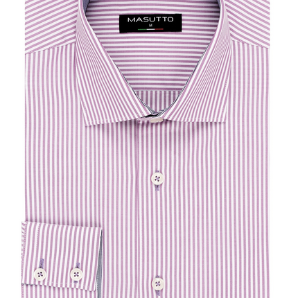 MASUTTO PURPLE ADEL/06 LONG SLEEVE BUTTON DOWN SHIRT