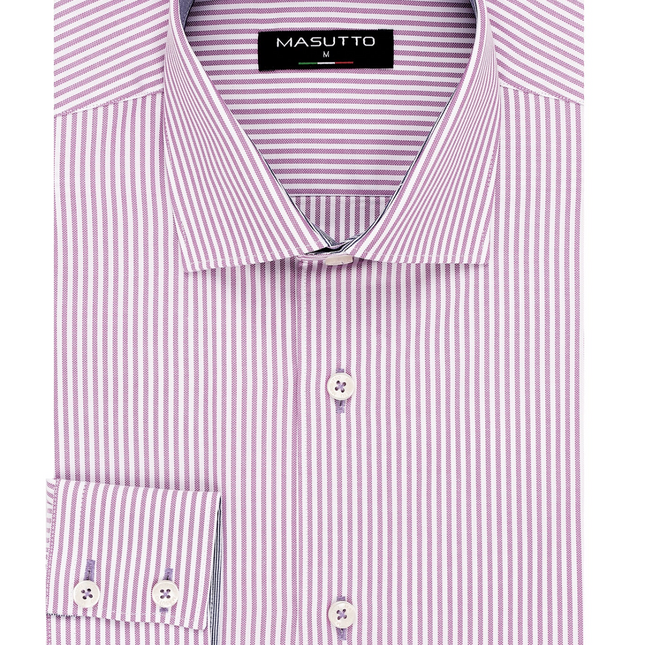MASUTTO PURPLE ADEL/06 LONG SLEEVE BUTTON DOWN SHIRT
