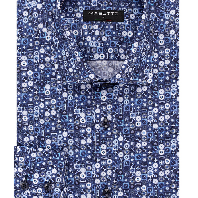 MASUTTO XAVI/92 LONG SLEEVE BUTTON DOWN SHIRT