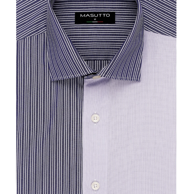MASUTTO PURPLE EMILIO SHORT SLEEVE BUTTON DOWN SHIRT