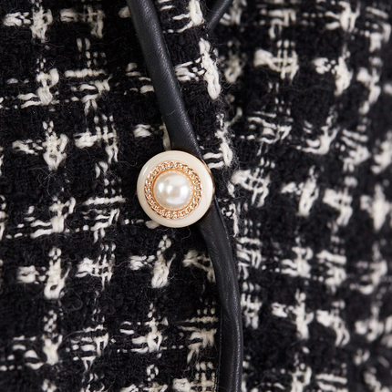 Black & White Tweed Checkers Jacket