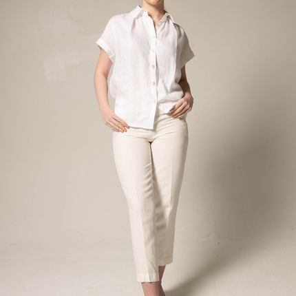 Classic Linen White Blouse