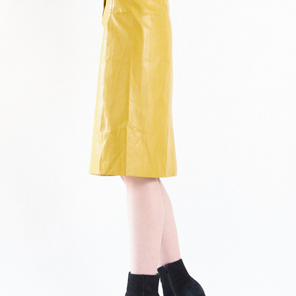 Glossy Vegan Leather Pencil Skirt