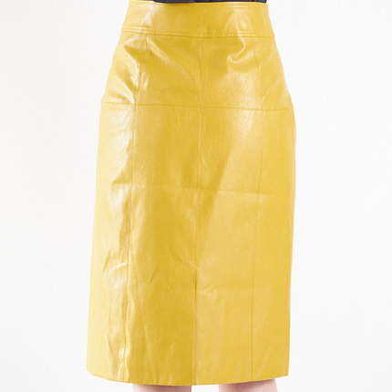 Glossy Vegan Leather Pencil Skirt