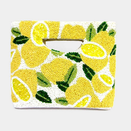 Cut Out Beaded Clutch