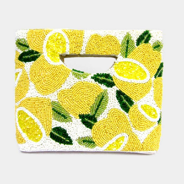 Cut Out Beaded Clutch