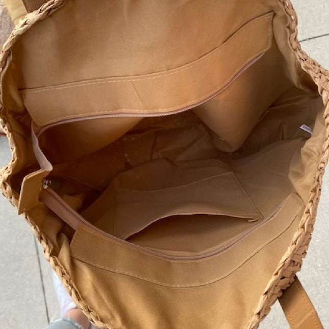 Round Straw Shoulder Bag