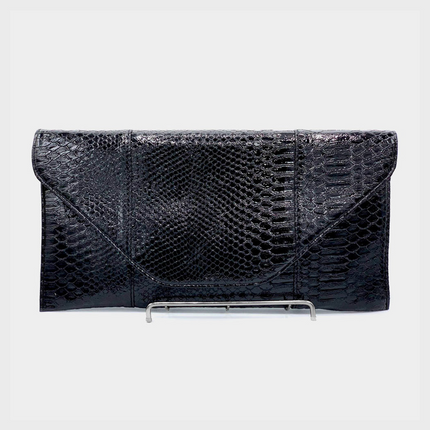 Snake Skin Envelope Clutch and Shoulder Bag
