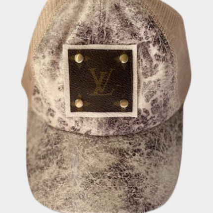 Up-Cycled Textured Suede Baseball Cap