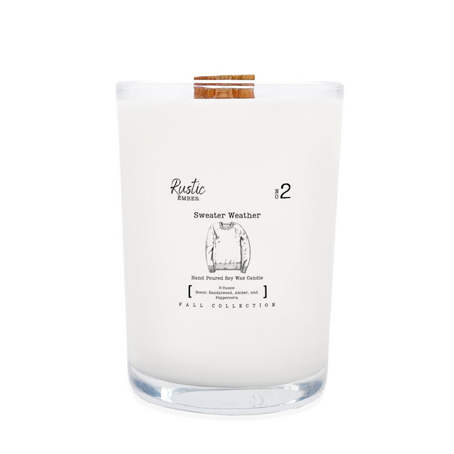 Sweater Weather | 8 Ounce Candle | Rustic Ember