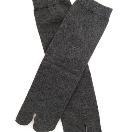 1 Pair - V-Toe Flip Flop Tabi Socks - Grey Solid Casual
