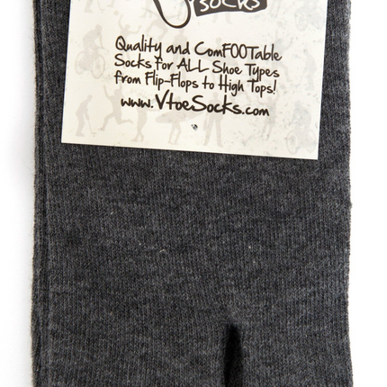 1 Pair - V-Toe Flip Flop Tabi Socks - Grey Solid Casual