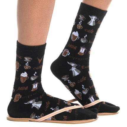 1 Pair - V-Toe Flip Flop Tabi Socks - Coffee Carafe