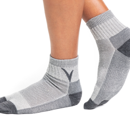 3 Pairs Wool Light Grey  For Hiking Or Casual Flip-Flop VToe Tabi Socks